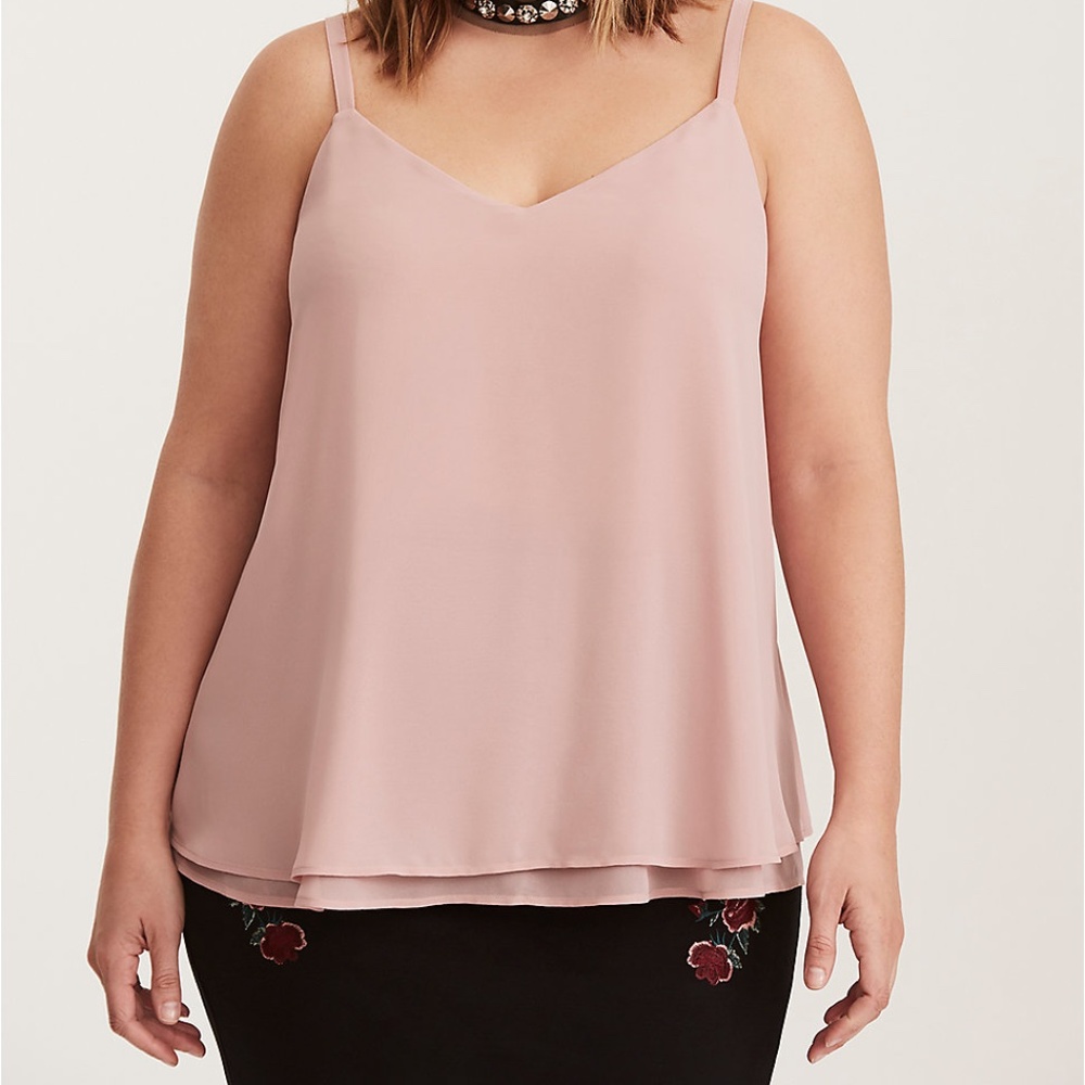 torrid Dusty Rose Double-Layer V-Neck Camisole